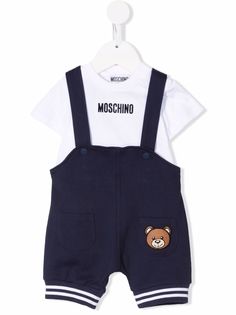 Moschino Kids комплект из комбинезона и футболки Teddy Bear