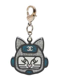 Chanel Pre-Owned подвеска на сумку 2017-го года Emoji Monogram Cat