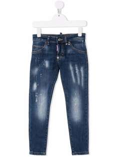Dsquared2 Kids джинсы кроя слим с эффектом потертости