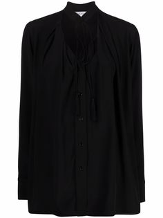 Victoria Beckham шелковая блузка с кисточками