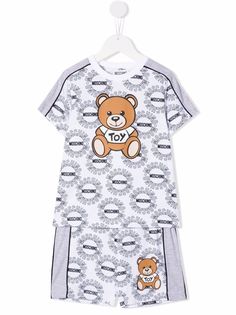 Moschino Kids спортивный костюм Teddy Bear с монограммой