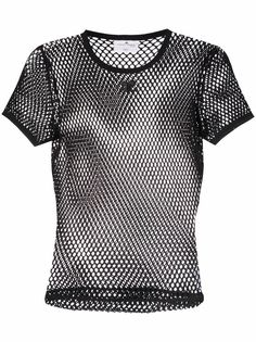 Courrèges прозрачная футболка в сетку