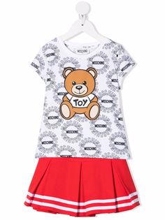 Moschino Kids комплект Teddy Bear из топа и юбки