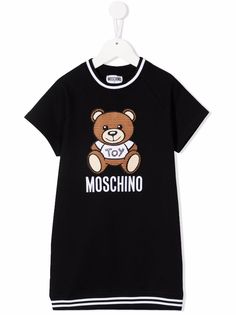 Moschino Kids платье-футболка с принтом Teddy Bear