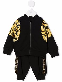 Versace Kids боди с короткими рукавами и принтом Baroque