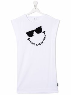 Karl Lagerfeld Kids платье-футболка с логотипом