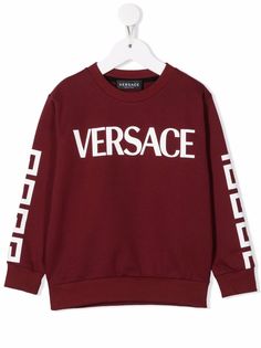 Versace Kids футболка с длинными рукавами и логотипом