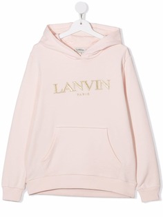 LANVIN Enfant худи с вышитым логотипом