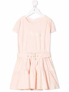 Chloé Kids платье с поясом и логотипом