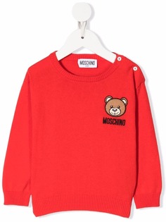 Moschino Kids джемпер с вышитым логотипом