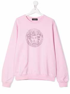Versace Kids толстовка со стразами
