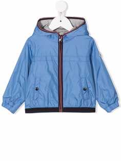Moncler Enfant куртка с капюшоном и контрастной отделкой