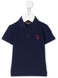 TRUSSARDI JUNIOR рубашка поло с вышитым логотипом