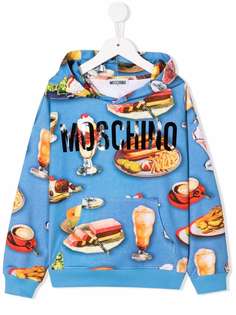 Moschino Kids худи свободного кроя с логотипом