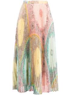 TWINSET плиссированная юбка с принтом