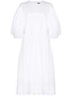 Simone Rocha платье миди с объемными рукавами