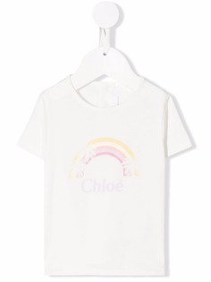 Chloé Kids футболка с принтом