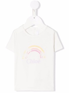 Chloé Kids футболка с принтом