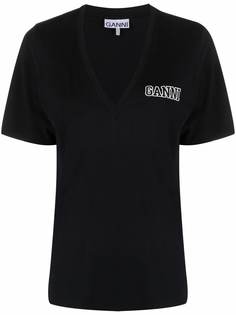 GANNI футболка из органического хлопка с логотипом