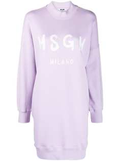 MSGM платье-джемпер с логотипом