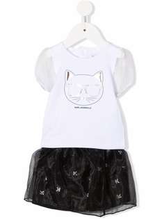 Karl Lagerfeld Kids комплект из футболки и юбки