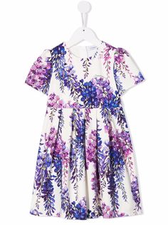 Dolce & Gabbana Kids платье с короткими рукавами и цветочным принтом