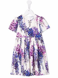 Dolce & Gabbana Kids платье с короткими рукавами и цветочным принтом
