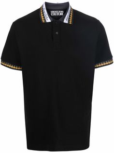 Versace Jeans Couture рубашка поло с контрастной отделкой