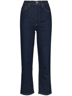 RE/DONE укороченные джинсы Ultra Rise из винтажного денима