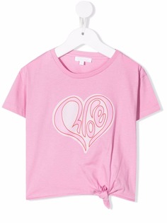 Chloé Kids футболка с логотипом