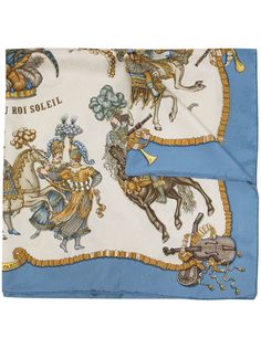 Hermès шелковый платок Les Fetes du Roi Soleil 1990-х годов Hermes