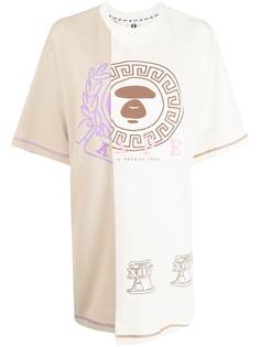 AAPE BY *A BATHING APE® платье-футболка с логотипом