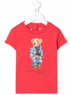 Ralph Lauren Kids футболка с принтом Polo Bear