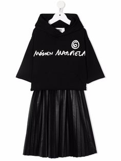 MM6 Maison Margiela Kids платье со съемным капюшоном
