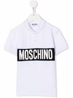 Moschino Kids рубашка поло с логотипом