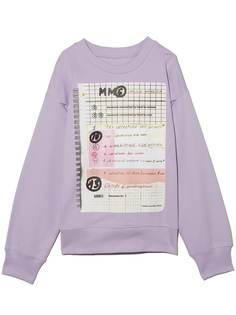 MM6 Maison Margiela Kids толстовка с принтом