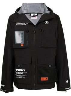 AAPE BY *A BATHING APE® куртка с капюшоном и графичным принтом