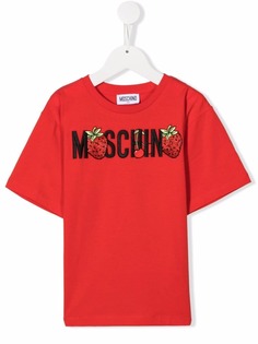 Moschino Kids декорированная футболка