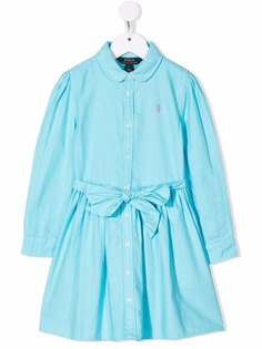 Ralph Lauren Kids платье-рубашка с вышитым логотипом