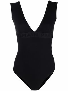 Balmain купальник с глубоким вырезом