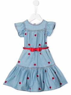 Monnalisa джинсовое платье с принтом