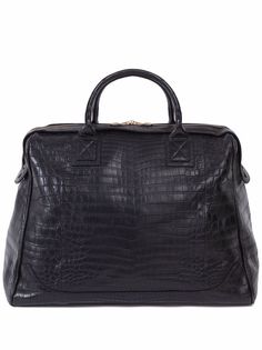 Bottega Veneta Pre-Owned дорожная сумка с тиснением под кожу крокодила
