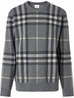 Burberry джемпер в клетку из смесовой шерсти