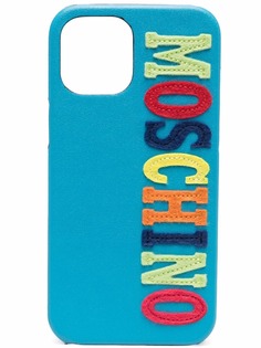 Moschino чехол для iPhone 12 Pro Max с нашивкой