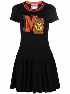Moschino платье-футболка с нашивкой-логотипом