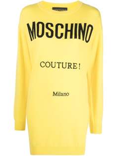 Moschino трикотажное платье мини Couture