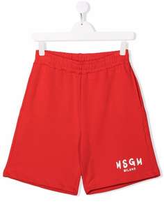 MSGM Kids шорты-бермуды с логотипом