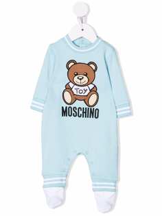Moschino Kids комбинезон для новорожденного с вышивкой Teddy