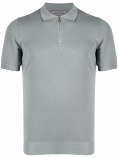 Corneliani рубашка поло с планкой на молнии