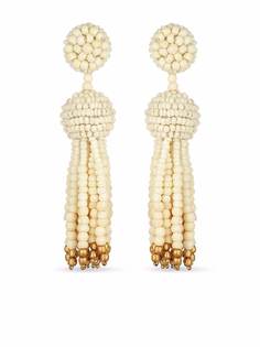 Oscar de la Renta серьги-подвески Short Tassel